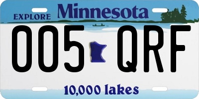 MN license plate 005QRF