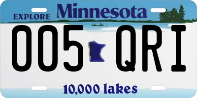 MN license plate 005QRI