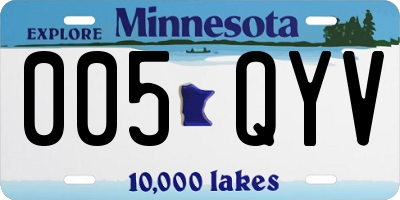 MN license plate 005QYV