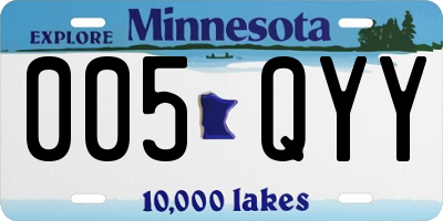MN license plate 005QYY