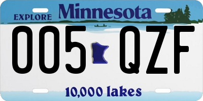 MN license plate 005QZF