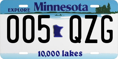 MN license plate 005QZG