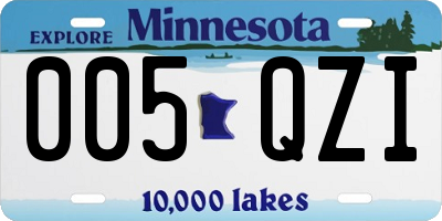 MN license plate 005QZI