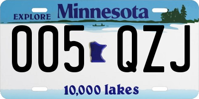 MN license plate 005QZJ