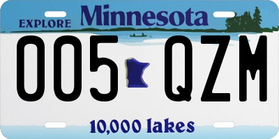 MN license plate 005QZM