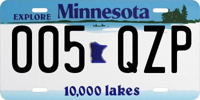 MN license plate 005QZP