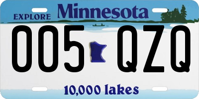 MN license plate 005QZQ