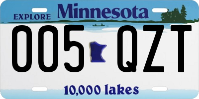 MN license plate 005QZT