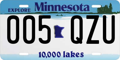 MN license plate 005QZU