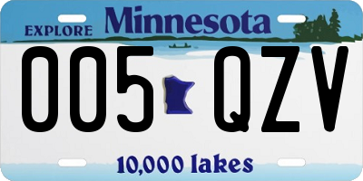 MN license plate 005QZV