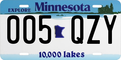 MN license plate 005QZY
