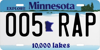 MN license plate 005RAP