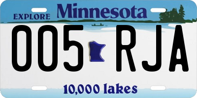 MN license plate 005RJA
