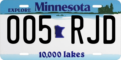 MN license plate 005RJD