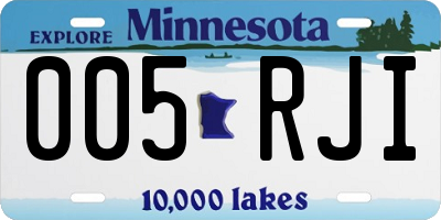 MN license plate 005RJI