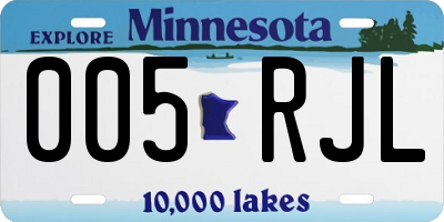 MN license plate 005RJL