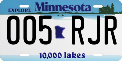 MN license plate 005RJR