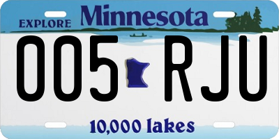 MN license plate 005RJU