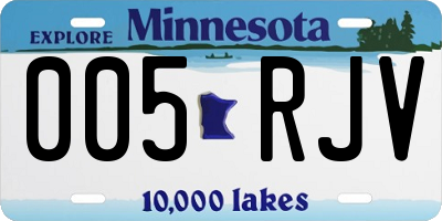 MN license plate 005RJV