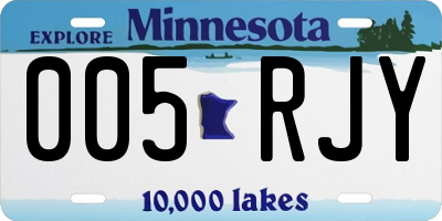 MN license plate 005RJY