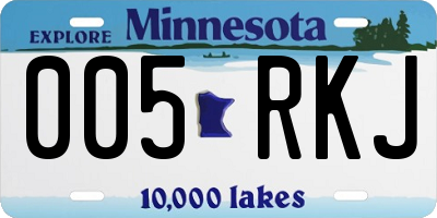 MN license plate 005RKJ