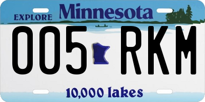 MN license plate 005RKM