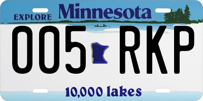 MN license plate 005RKP