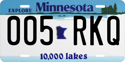 MN license plate 005RKQ