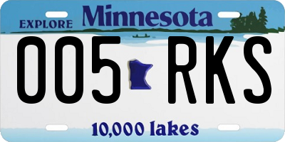 MN license plate 005RKS