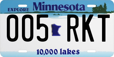 MN license plate 005RKT