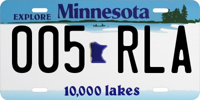 MN license plate 005RLA