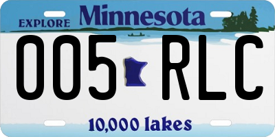 MN license plate 005RLC