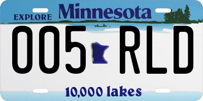 MN license plate 005RLD