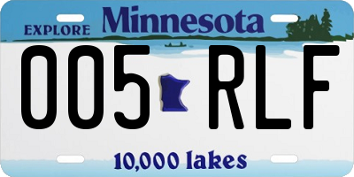 MN license plate 005RLF