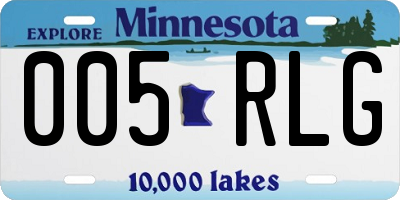 MN license plate 005RLG
