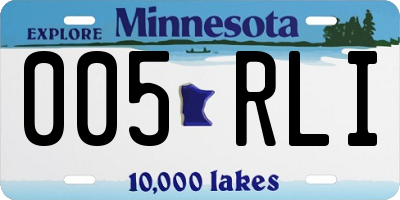 MN license plate 005RLI