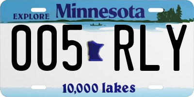MN license plate 005RLY