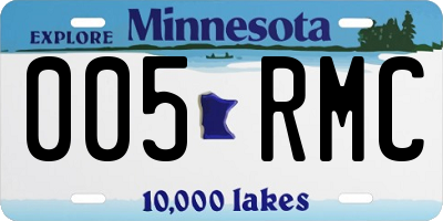 MN license plate 005RMC