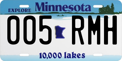MN license plate 005RMH
