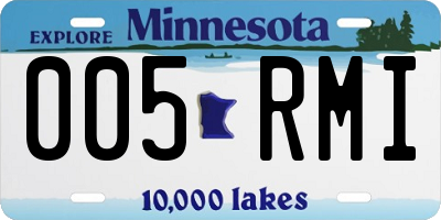 MN license plate 005RMI