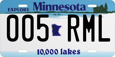 MN license plate 005RML