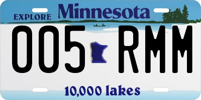 MN license plate 005RMM