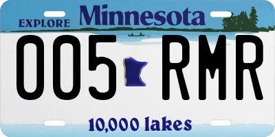 MN license plate 005RMR