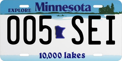 MN license plate 005SEI