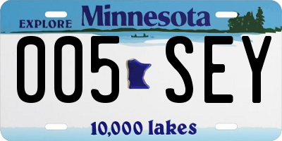 MN license plate 005SEY