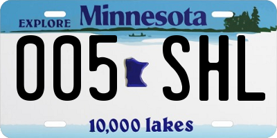 MN license plate 005SHL