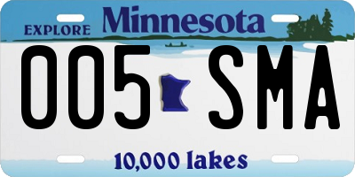 MN license plate 005SMA