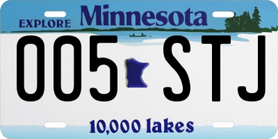 MN license plate 005STJ