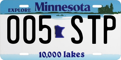 MN license plate 005STP