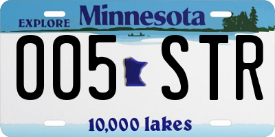 MN license plate 005STR